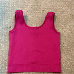 Athleta girl Fuchsia Ribbed Tank Top